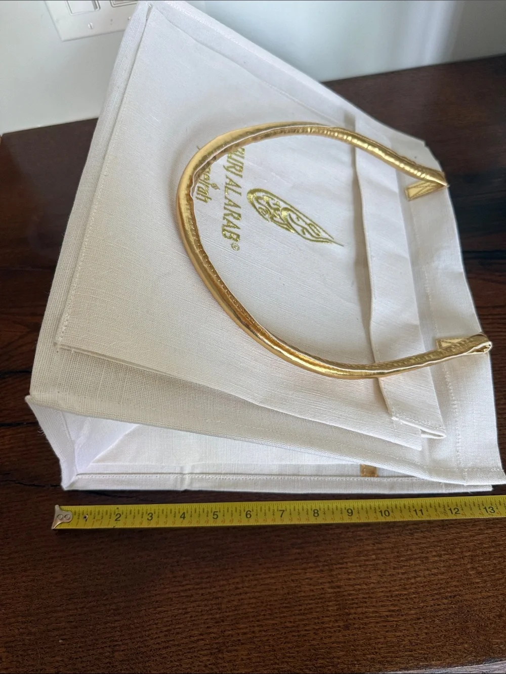 White and Gold Tote Bag